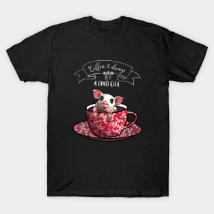 Piggy and coffee cup T-Shirt